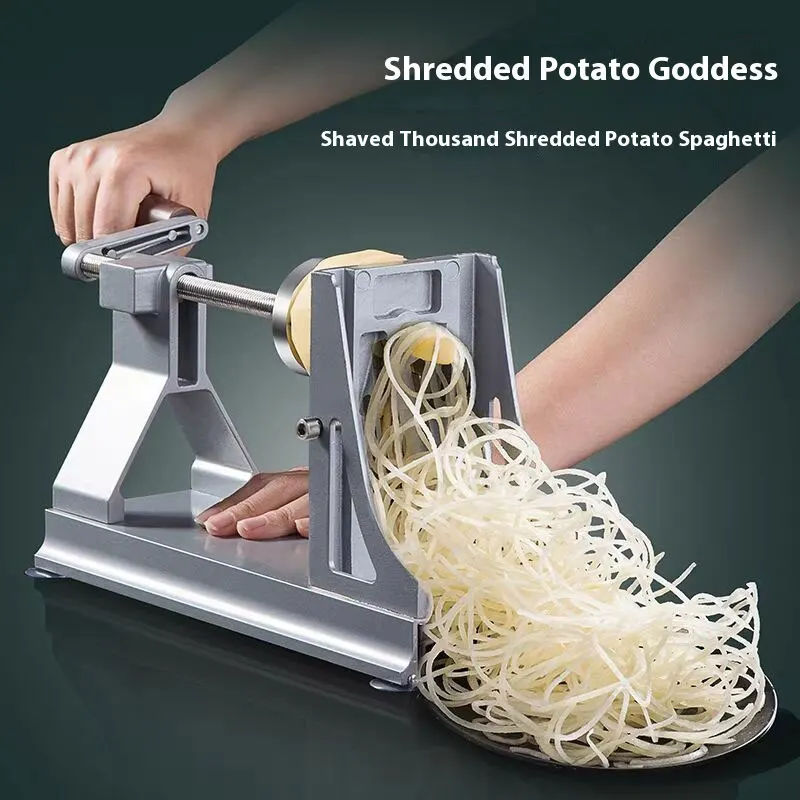 3 Pisau Spiralizer Sayuran Alat Pengiris Spiral Pasta Sayuran Parutan Spaghetti Pemotong Salad Pemotong Kentang Pembuat Goreng Keriting