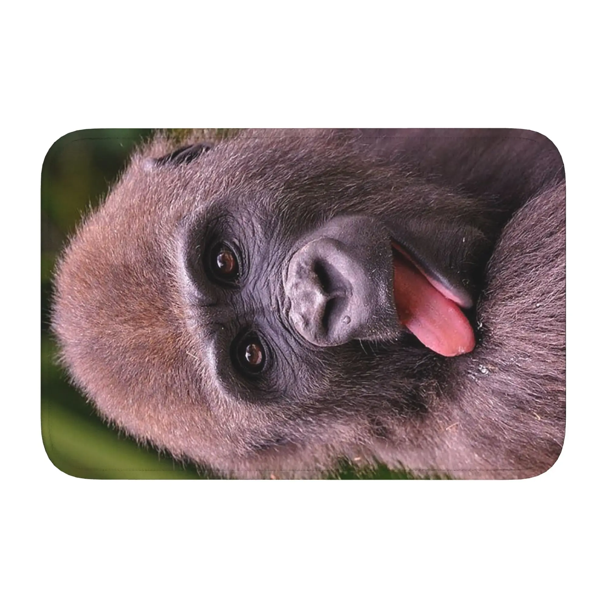 Gorilla Cubs Close-Up Face Print Doormat Dust-proo Carpet Rug Kitchen Entrance Home Floor Mat for Bedroom Footpad Mats