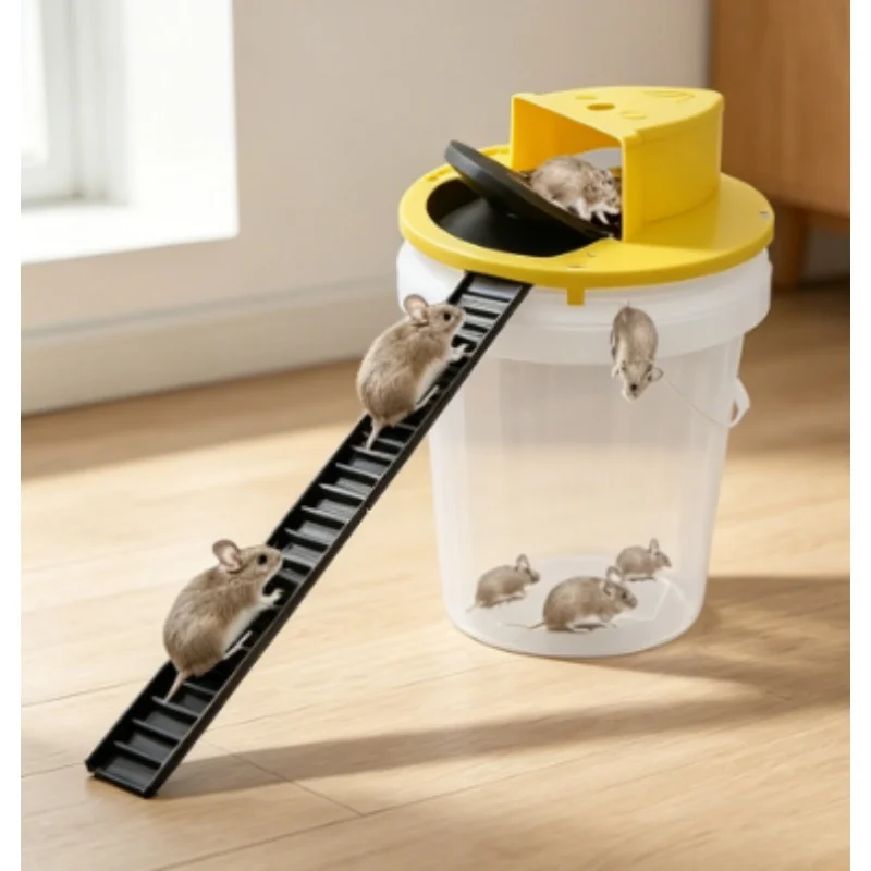 Intelligent Mouse Trap Indoor and Outdoor Mouse Traps Automatic Reset Flip Cover Trap for Catching Mice Mouse Catching Artifact