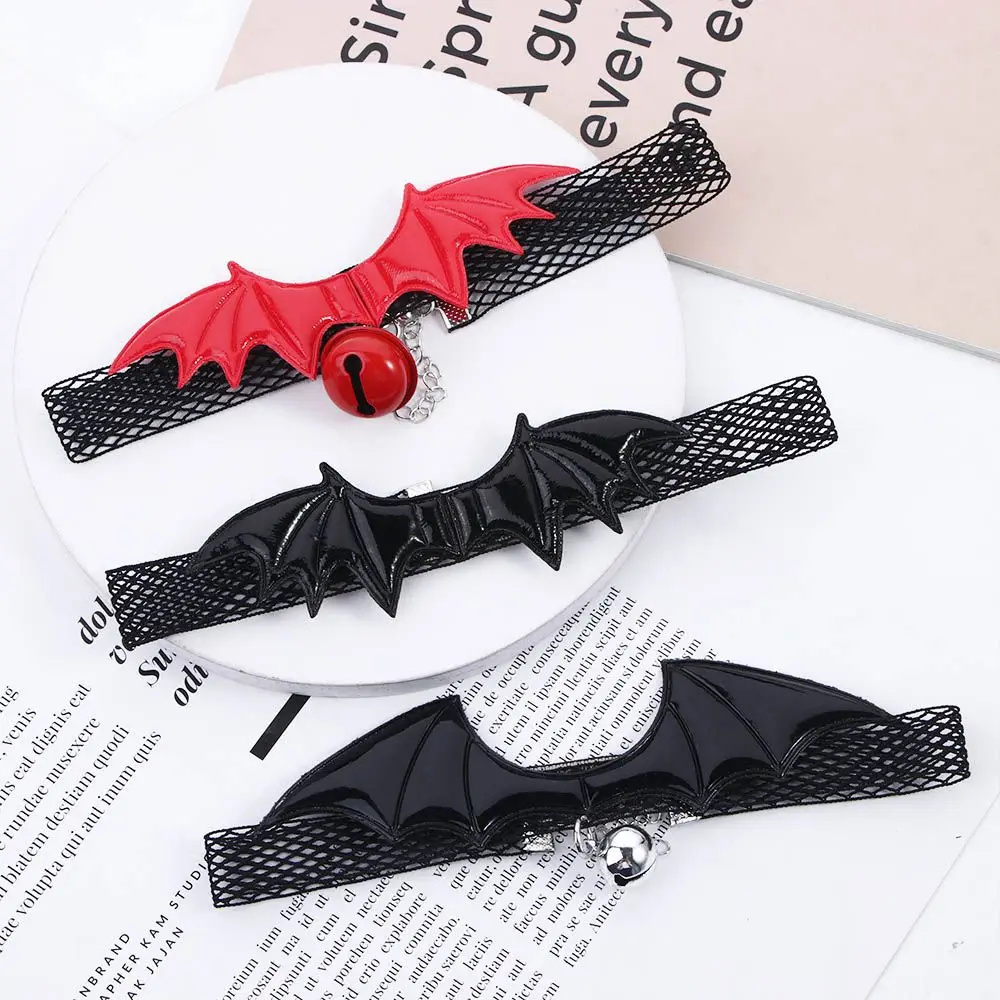 Black Red Fashion Flowers Spider Bat Halloween Jewelry Lace Choker Gothic Choker Goth Necklace Neck Collar