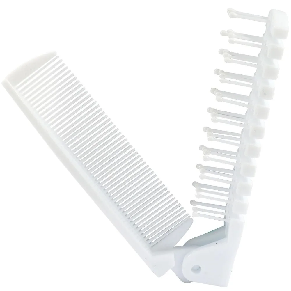 Mini Portable Foldable Hair Comb - Compact Detangling Brush for Travel and Purses