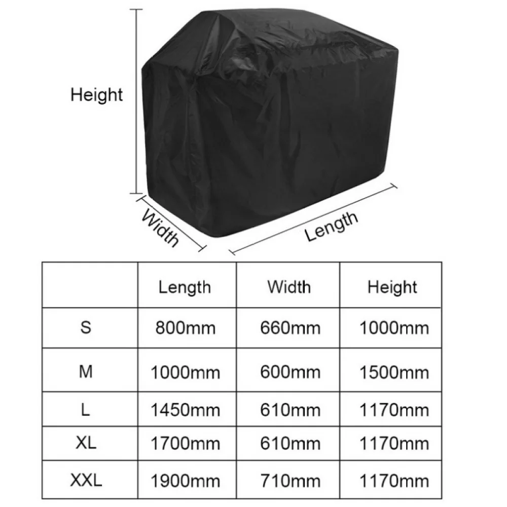 Waterproof Barbecue Grill Cover 210D Oxford Cloth Outdoor Protector Dustproof Shield For Backyard Patio BBQ Oven Equipment