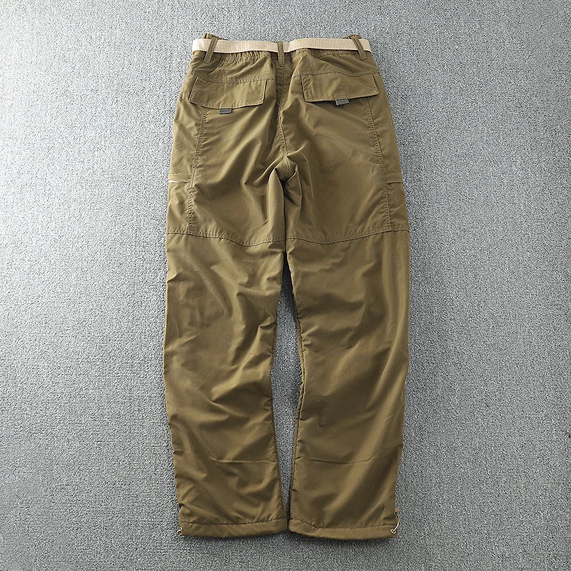 Winter Dicke Fleece Casual Hosen männer Baumwolle Taktische Baggy Cargo Hosen Doppel Schicht Warme Thermische Gerade Lange Hosen – Detail 5