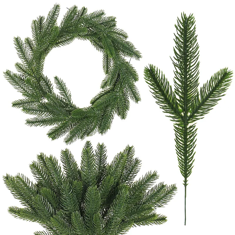 Artificial Pine Branches, Fake Pine Needles, Greenery Picks, DIY Wreath Supplies, Christmas Embellishment, Faux Greenery, Home