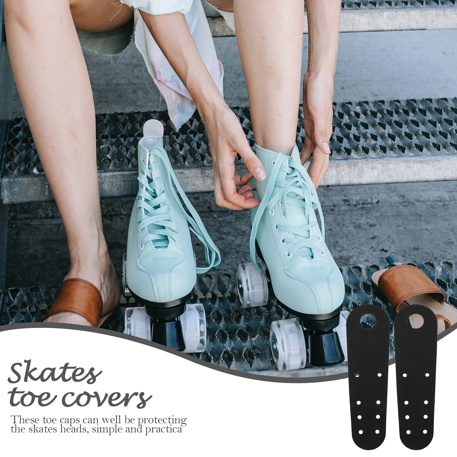 

1 Pair Professional Skates Toe Covers Replaceable Skating Shoe Accessories Ventilation Holes For Roller Skates Team