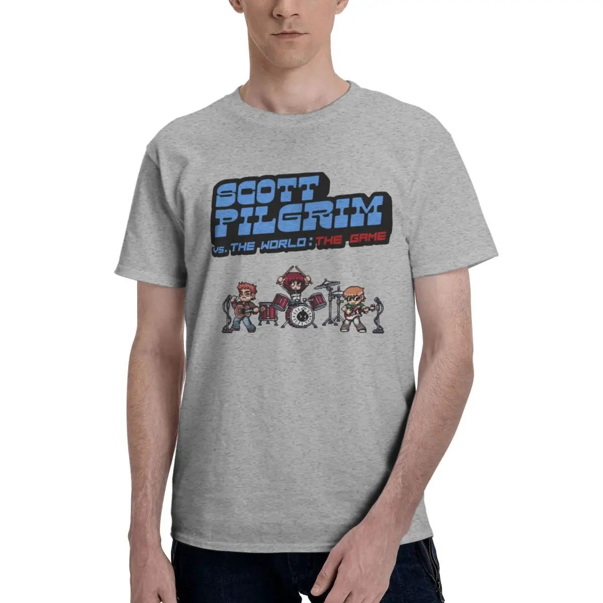 Vintage Scott Pilgrim Vs The World The Game T Shirts Graphic Y2K Gifts Crewneck Mens Women T Shirt Clothing