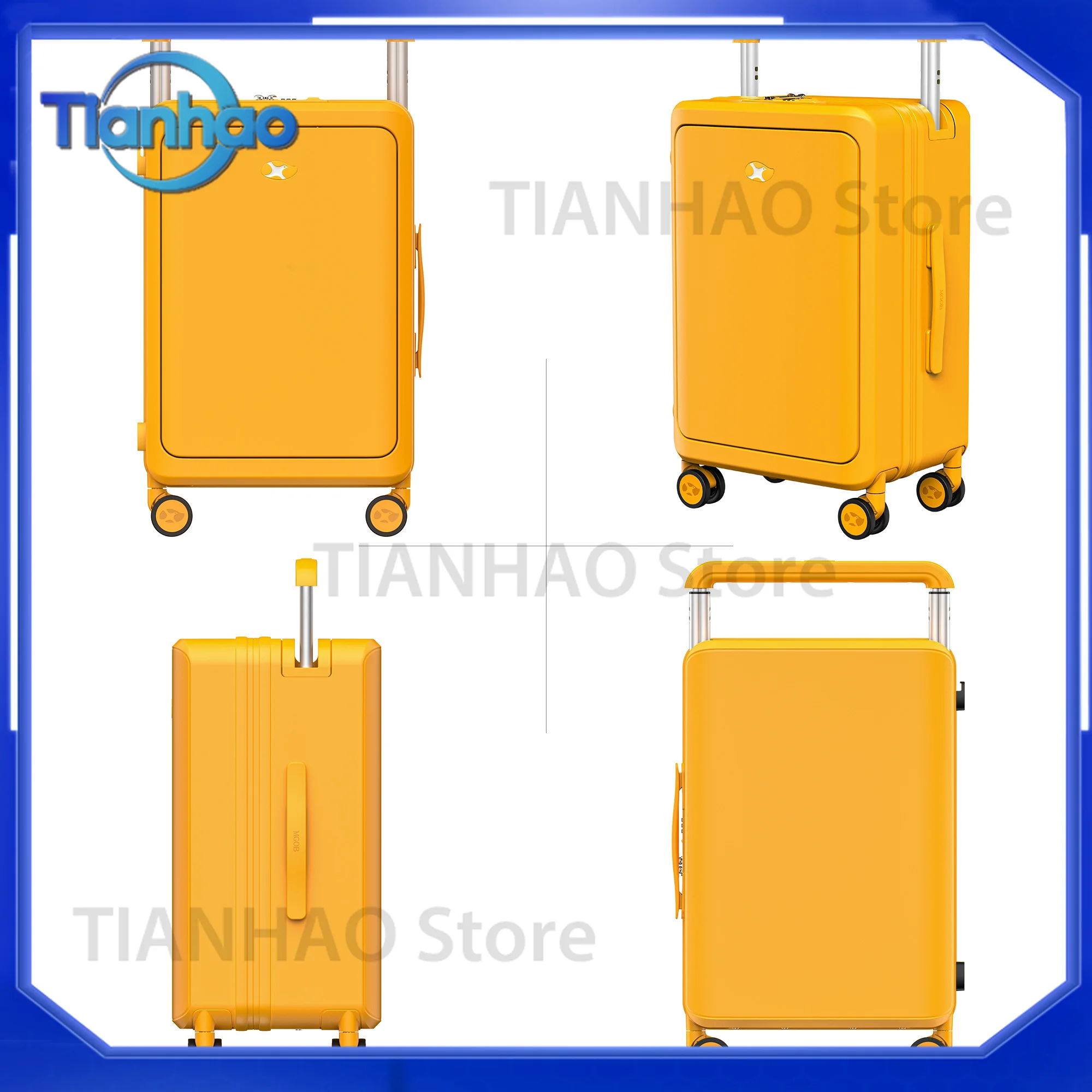Custom Logo 20-inch Computer Hard Case Trolley Case with Open Front Pocket and Rotating Wheels for Laptop
