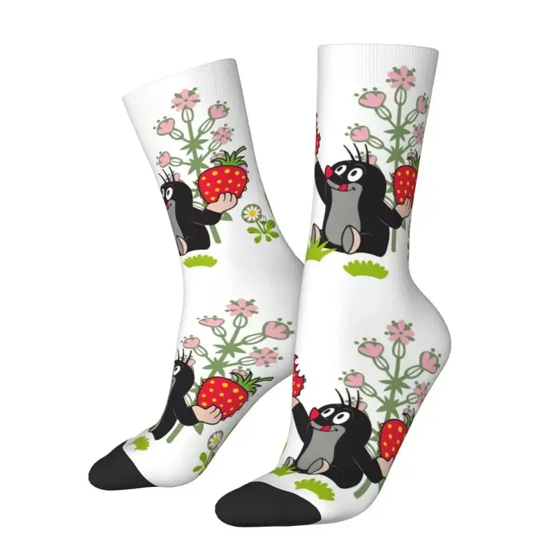 Kawaii Krtek Mole Dress Socks Men's Women's Warm Funny Novelty Cartoon Little Maulwurf Crew Socks