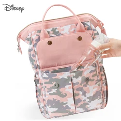 Disney-bolsas de pañales impermeables para mamá, mochila de maternidad de gran capacidad para el cuidado del bebé, bolsa de pañales para mamá, bolsas de viaje para cochecito