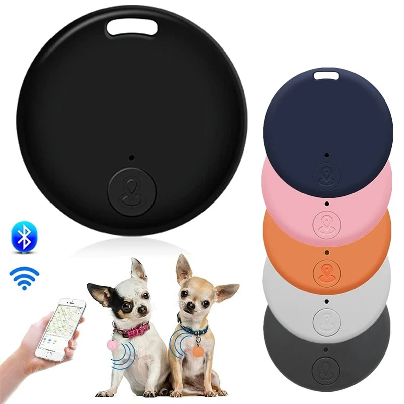 Mini GPS Bluetooth 5.0 Tracker Anti-Lost Device Round Anti-Lost Device Pet Dog Cat Kids Bag Wallet Tracking Smart Finder Locator