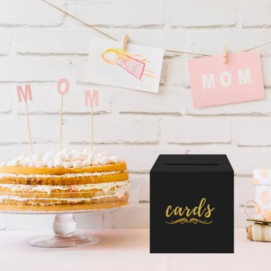 กล่องของขวัญสีดำและสีทองสำหรับงานปาร์ตี้ งานแต่งงาน งานศพ งานวันเกิด งานฉลองสมรส งานเลี้ยงฉลองทารก งานเกษียณอายุ วันครบรอบ งานรับปริญญา รถยนต์