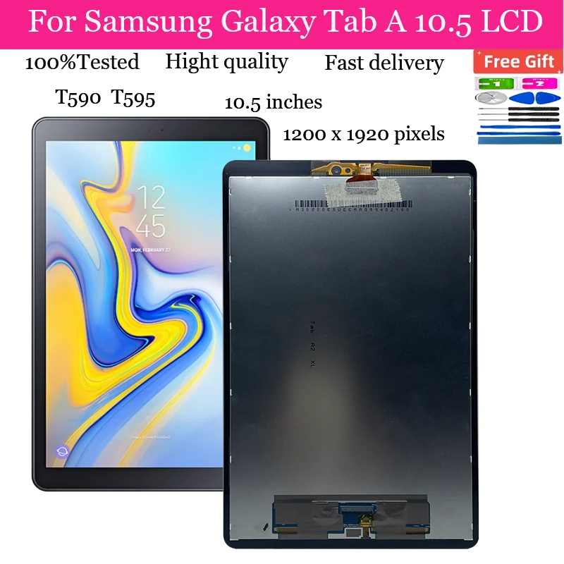 

For Samsung Galaxy Tab A10.5" SM-T595 SM-T590 T590 T595 LCD Display Touch Screen Digitizer Glass Assembly Repair Parts