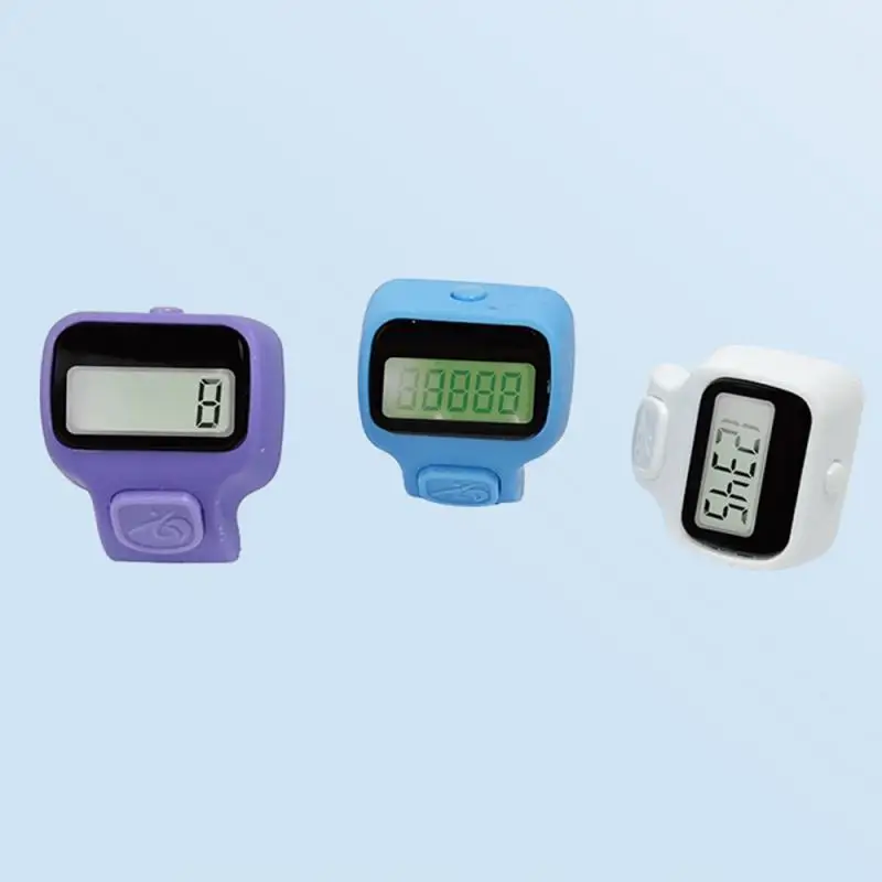 12Color Fitness Electronic Finger Counter, Mini Digital Display Hand Tally Counter 5-Digit Number Count Clicker Resettable Click