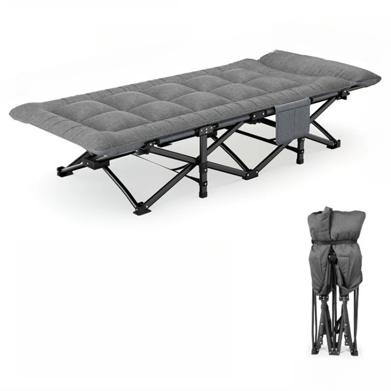Folding bed widened thickened single bed, portable office lunch break bed, simple recliner hospital escort bed