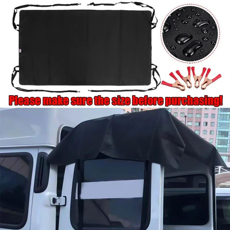 

For Ford Transit Custom 2013 Onwards for VW T5 T6 Campervan for RV 600D Black Rear Barn Door Awning Cover Waterproof Sunshade