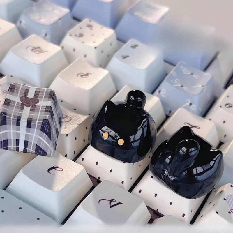 

Милые колпачки для клавиш с румянами и котом, аниме Artisan, сиамский кот, глиняные колпачки для клавиш на заказ, сделай сам, колпачки для клавиш ручной работы для механической клавиатуры, подарки для геймеров