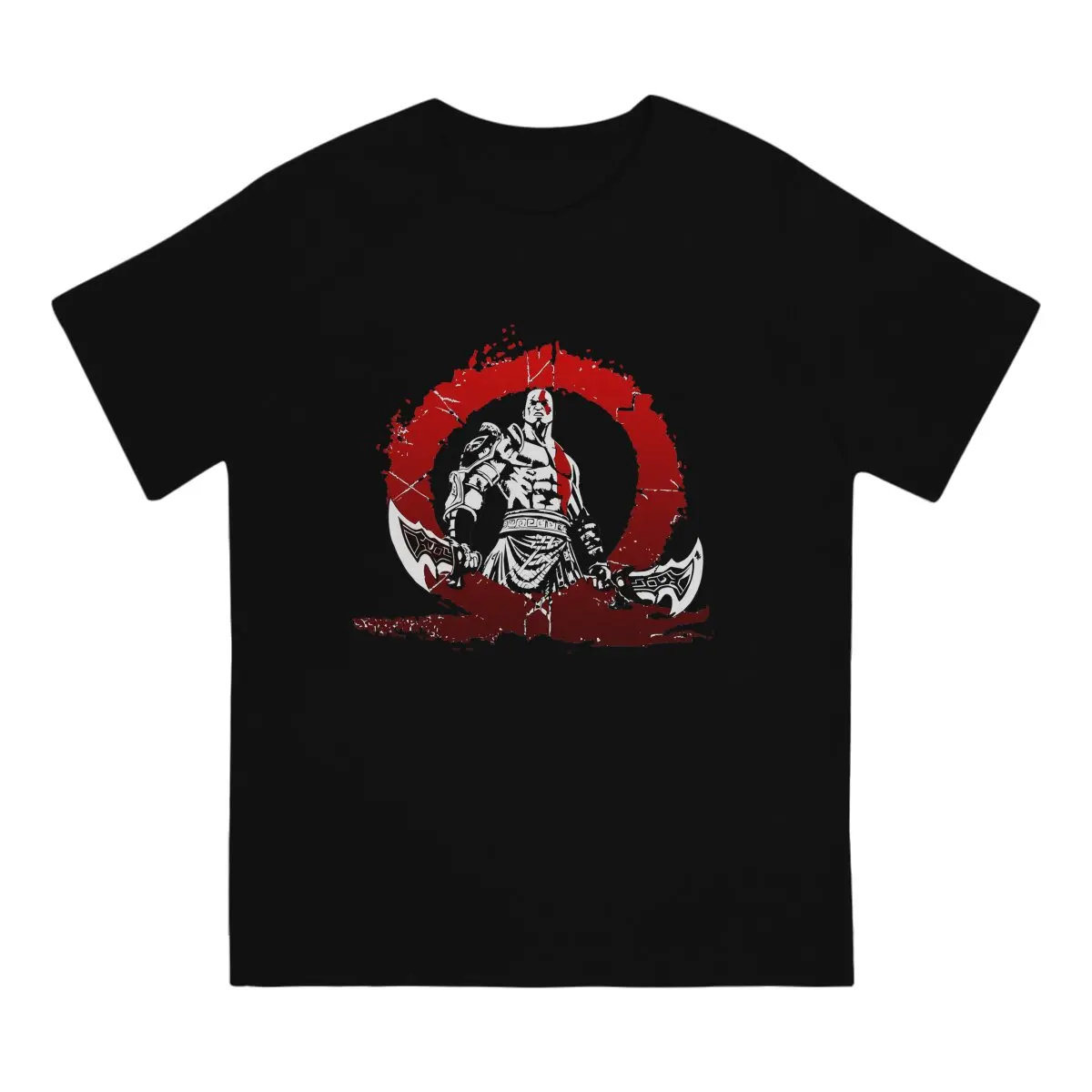 Classic Fashion TShirts God Of War Kratos Male Harajuku Pure Cotton Streetwear T Shirt Round Neck 