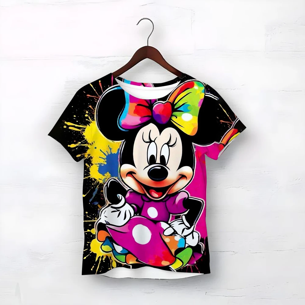 

Pink Girls T Shirts 100% Cotton Cute Mickey Mouse T-shirt Kids Cartoon Clothes Children's Clothing Baby T-shirt Child Girl Tops