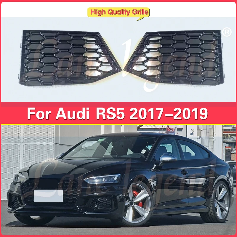 High-end Upgrade Front Fog Light Grille Grill Cover Replacement Lightweight for A5 RS5 2017 2018 2019 Accessories