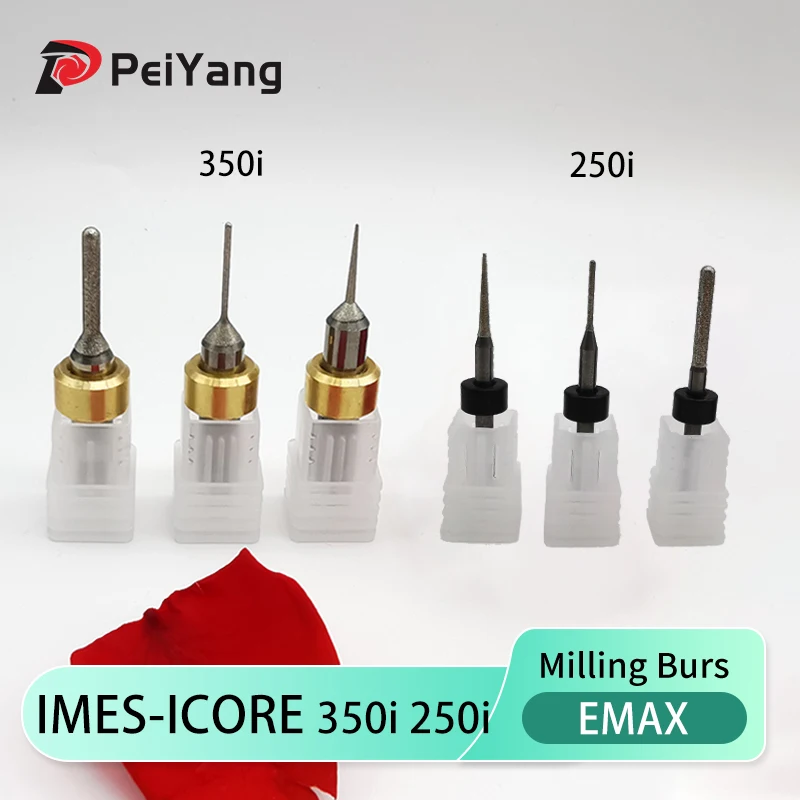 IMES-ICORE 350i 250i for Lithium Disilicate Dental Lab Milling Burs NC D6 Grinding Material Drills 2.5 1.0 0.6 Tools