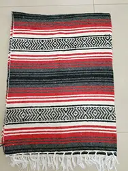 Mexican Blanket Travel Striped Rainbow Beach Blankets Mat for Beds Outdoor Picnic Sofa Cover with Tassel