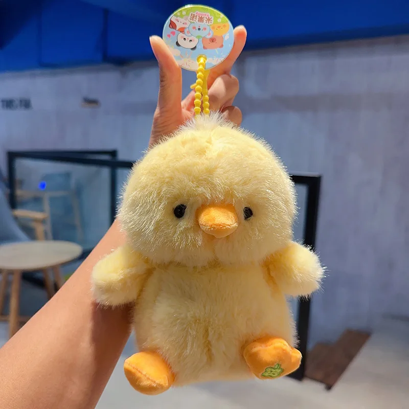 Miniso creativo Panda pequeño pato de peluche medio aromaterapia muñeca llavero bolso escolar de mujer adorno pequeño regalo