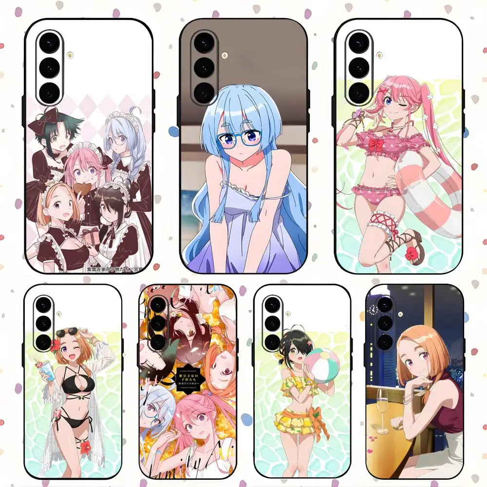 Детский чехол для телефона The Shiunji Family для Samsung Galaxy S25 S24 S23 S22 S21 S20 Plus Ultra Note20, мягкий черный Детский чехол для телефона The Shiunji Family для Samsung Galaxy S25 S24 S23 S22 S21 S20 Plus Ultra Note20, мягкий черный