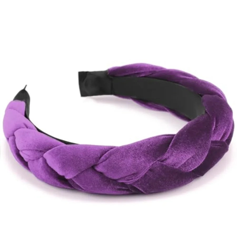

Braided Headbands for Women Velvet Hair Hoop Elastic Criss Cross Hair Bands Accessories