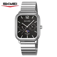 SKMEI 2509 nuevo reloj de cuarzo Simple informal para hombre, reloj exquisito de lujo para negocios, resistente al agua, calendario semanal, relojes masculinos