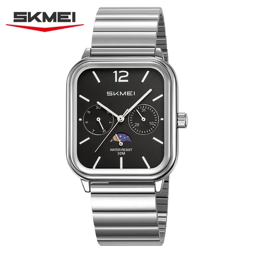 SKMEI 2509 nuevo reloj de cuarzo Simple informal para hombre, reloj exquisito de lujo para negocios, resistente al agua, calendario semanal, relojes masculinos