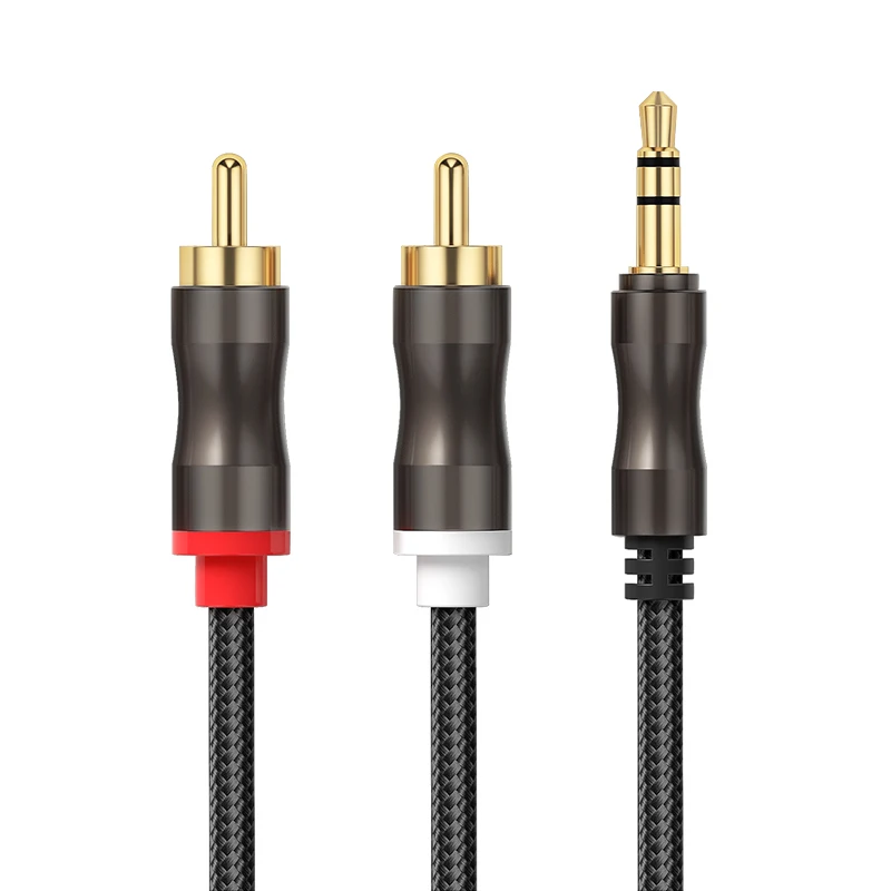 Hifi  Audio RCA to 3.5mm Signal  Cable Mobile Computer Platform  for Audio Amplifier  CD Player Speaker RCA Cables