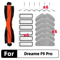 Dreame F9 Pro/ RLF22GA 로봇 청소기 대체 부품 메인 사이드 브러시 모핑 헤파 필터 액세서리 교체