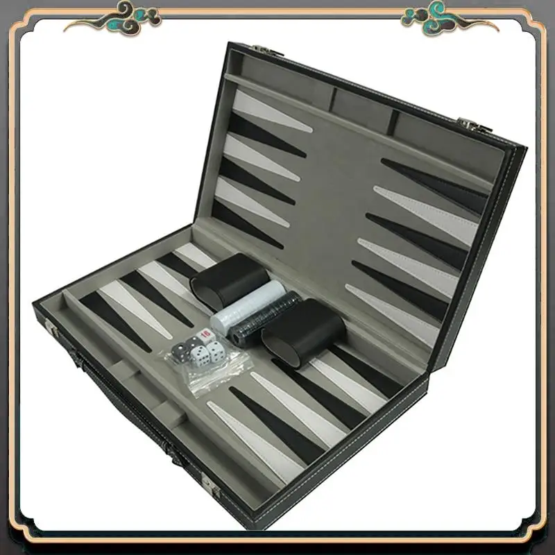 

Premium 2X Backgammon Set - Classic 14.75 Inch Backgammon Sets For Adults Board Game For Antique Backgammon Set Set