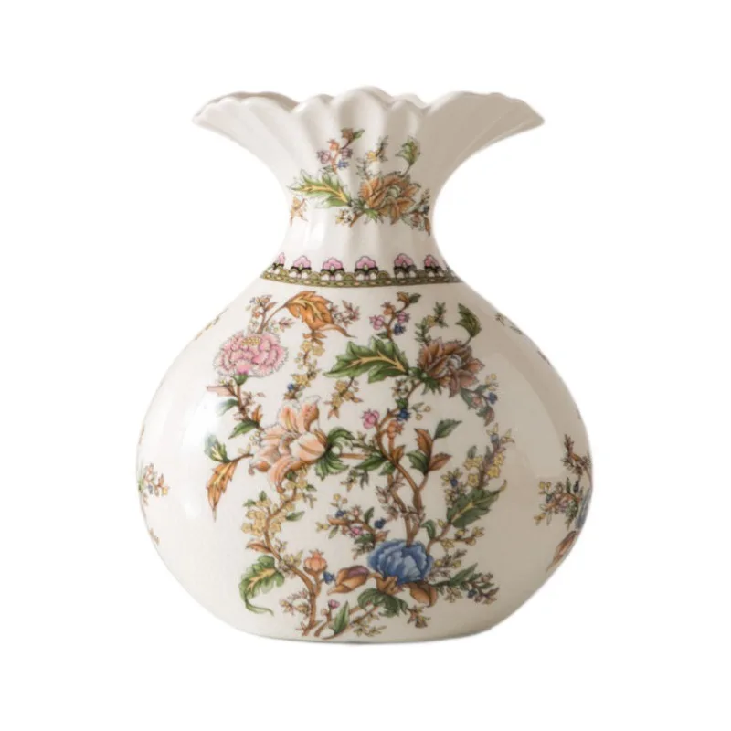 New Chinese ceramic vase American retro porcelain vase flower arrangement household living room decorative flower