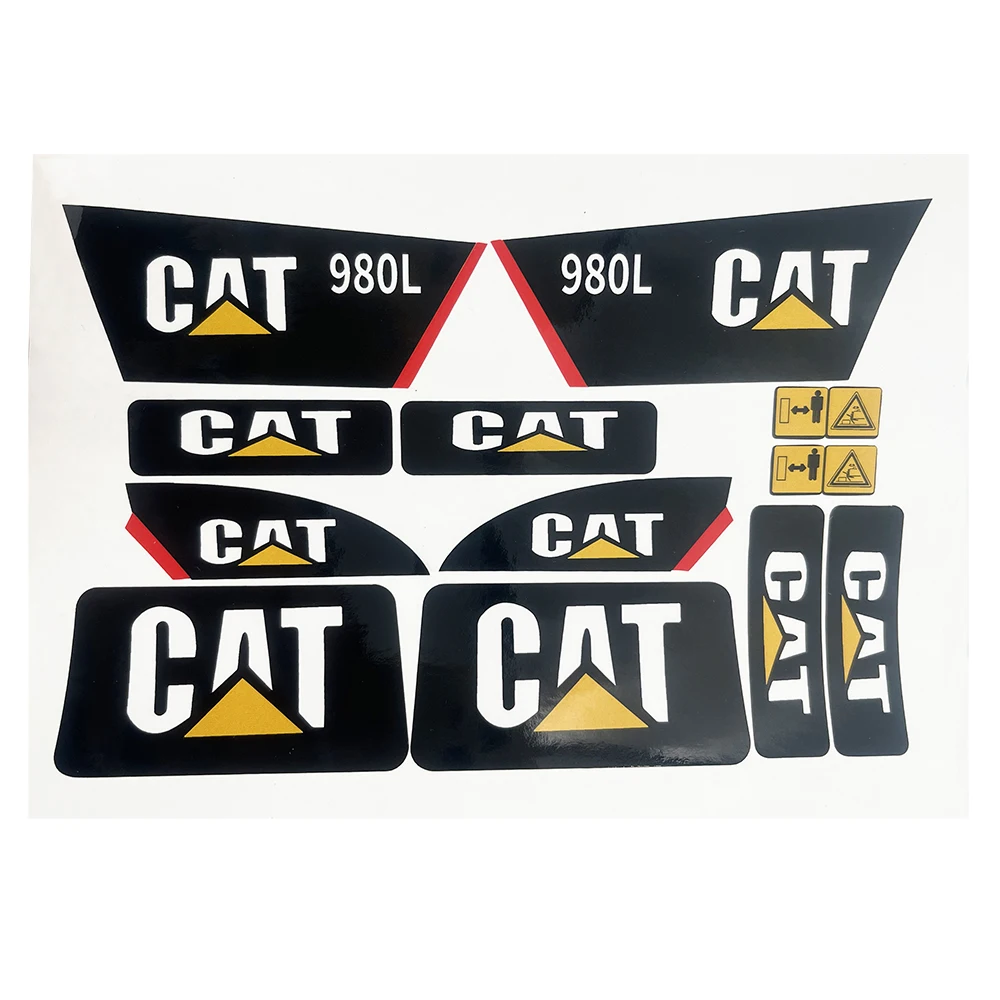 New Sticker For Huina 583 10 Channel 1/14 Remote Control Excavator Bulldozer 980L Upgrade Sticker