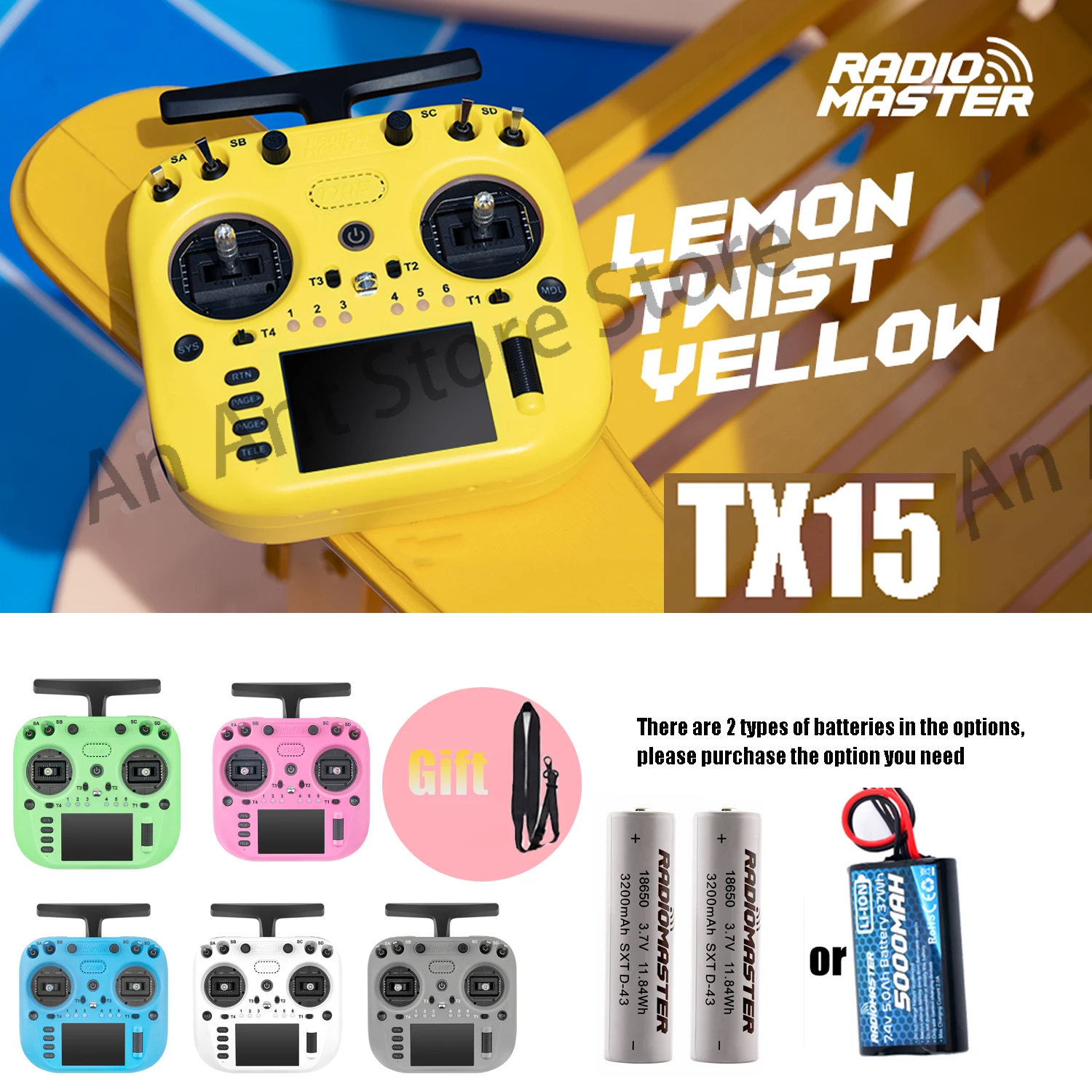 Radiomaster TX15 16-канальный 3,5-дюймовый сенсорный экран IPS V5.0, радиоконтроллер Hall Gimbals, встроенный гироскопический микрофон ExpressLRS