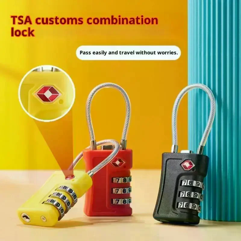 TSA Customs Lock Password Changeable Lock 3 Digit Portable Zinc Alloy Suitcase Luggage Backpack Travel