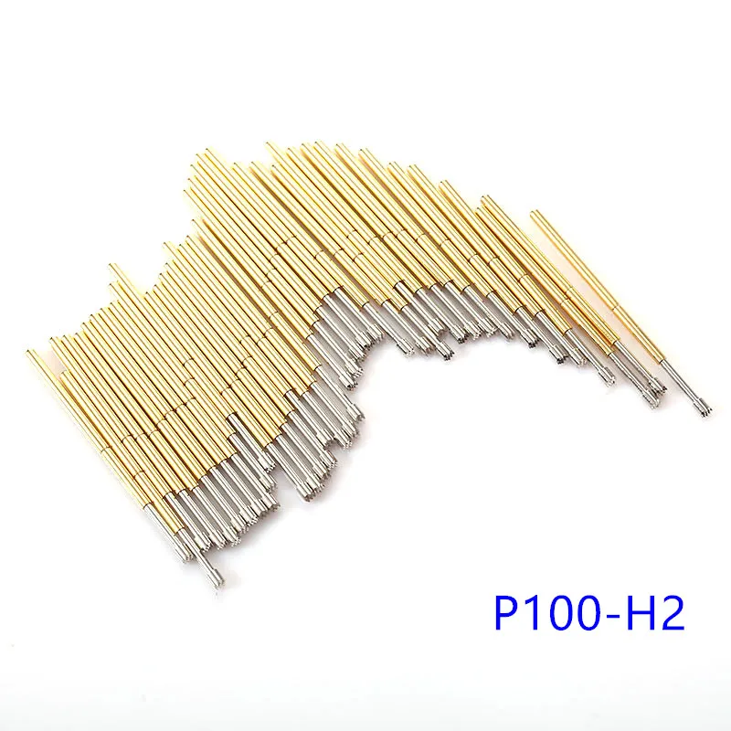 Hot Selling 100PCS/Bag of P100 Series Brass Spring Test Probe with Nickel Plated Needle Diameter Electronic Spring Test Probe