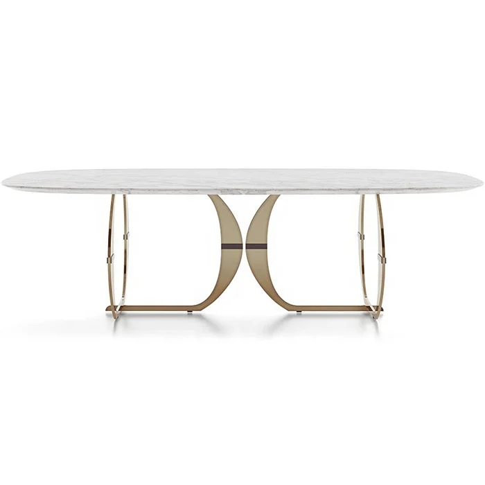 

/Italy Design Modern Luxury Dining Room Home Furniture Stainless Steel Contemporary Marble Dining Table