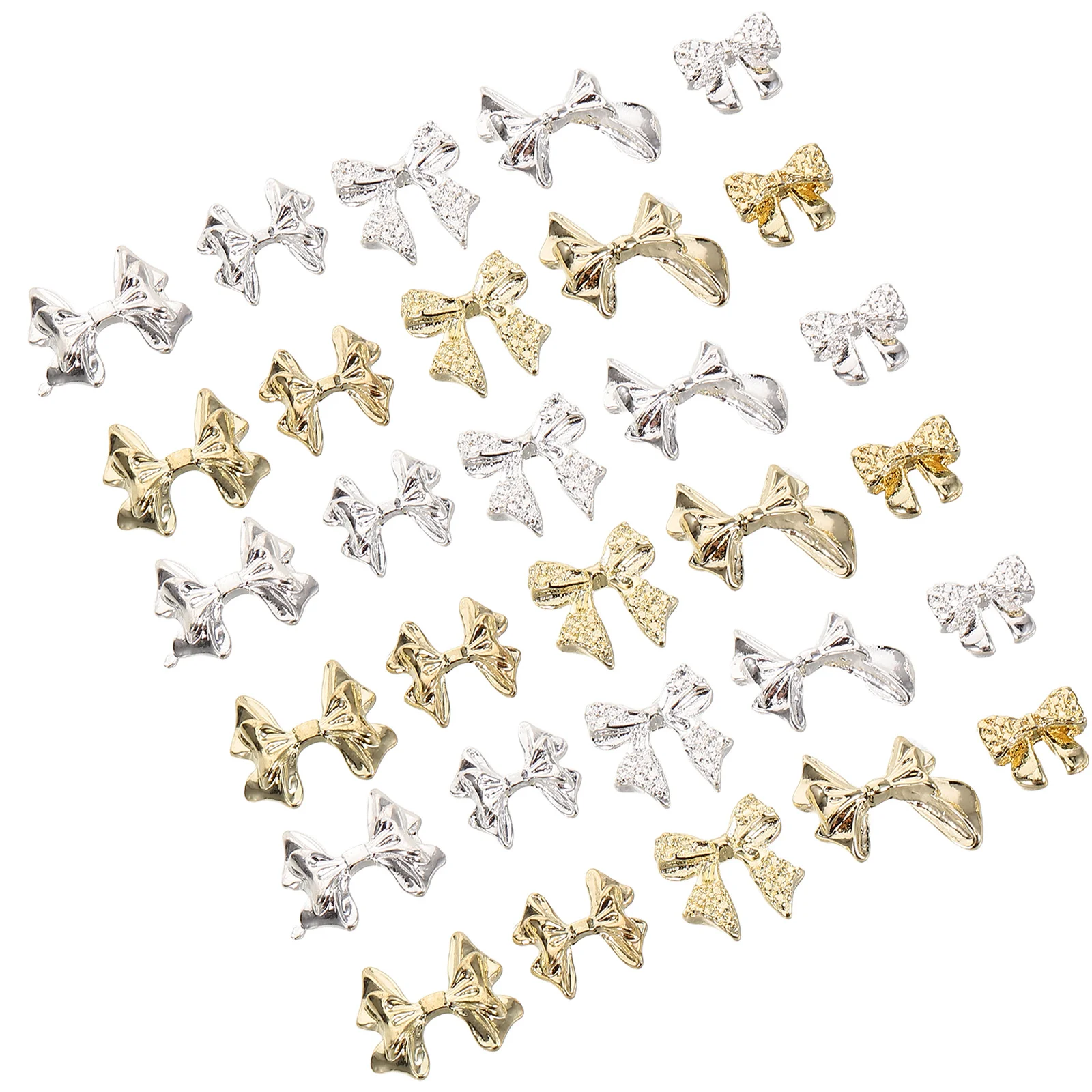 100 قطعة مسمار الفن السحر ربطة القوس فيونكة سبيكة معدنية ثلاثية الأبعاد Bowknot فلاتباك لتقوم بها بنفسك الاكريليك الأظافر الديكور مانيكير اكسسوارات #5