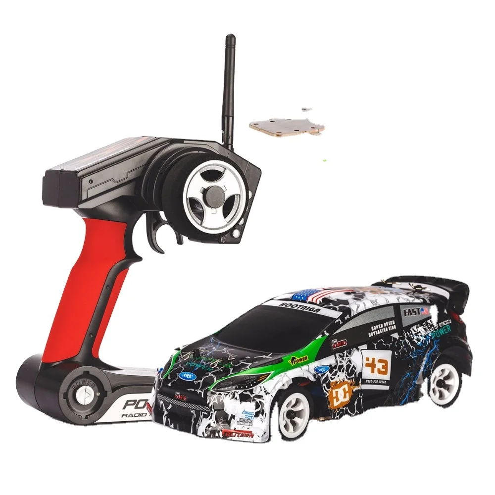 K989 1/24 Mini 4WD High Speed Remote Control Car Toy Metal Chassis with Rechargeable Battery Charger Including Remote Control