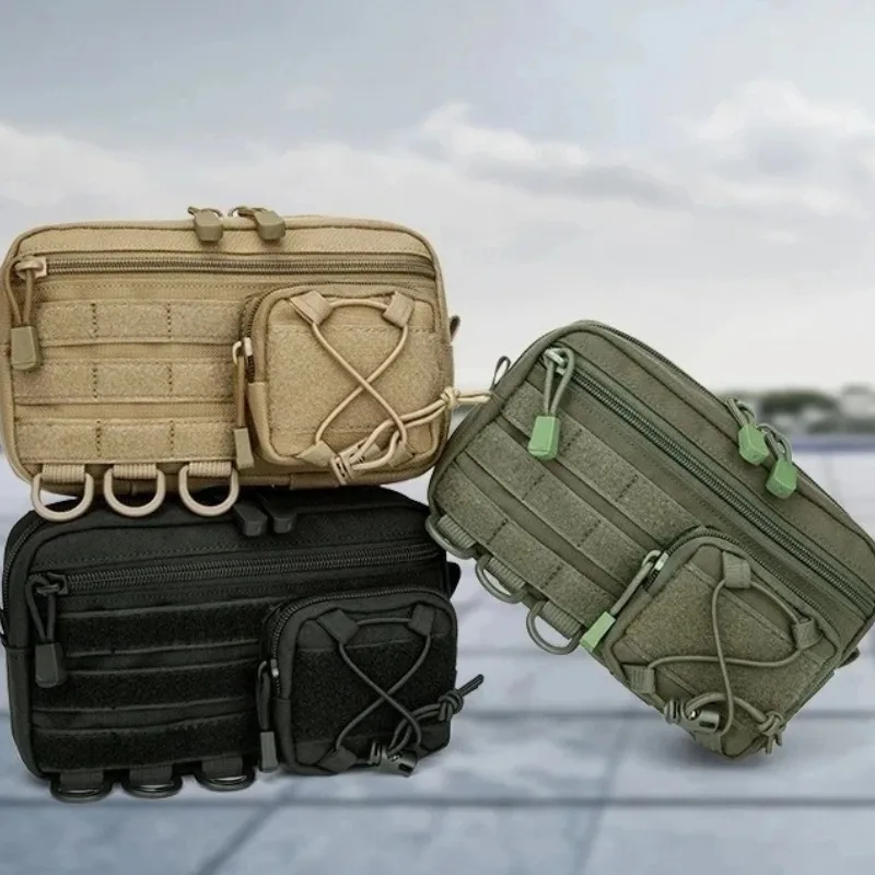 

1pcs Waist Fanny Pack Men Multifunctional Hip Bag Portable Mobile Gear Pouch Outdoor Tool Bag for Climbing Camping