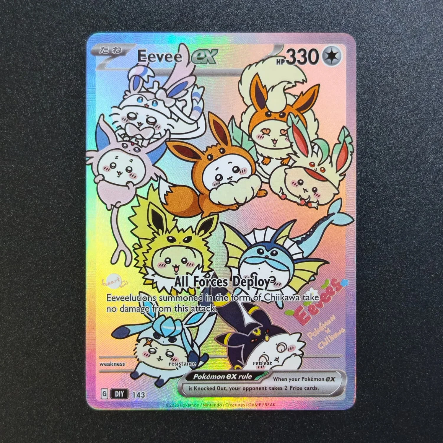 9 Style Diy kawaii PKM English Eevee Vaporeon Flareon Espeon Umbreon Leafeon Glaceon Sylveon Jolteon Collection Anime Card