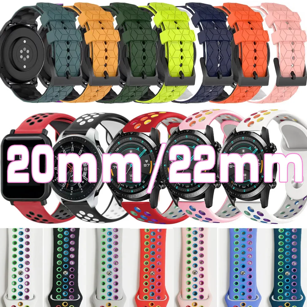 

Ремешок для AMAZFIT GTR GTS 4 3 Pro 2 Stratos 3, силиконовый ремешок для часов AMAZFIT Cheetah Balance Bip 5 3 U S Pro, браслет-браслет