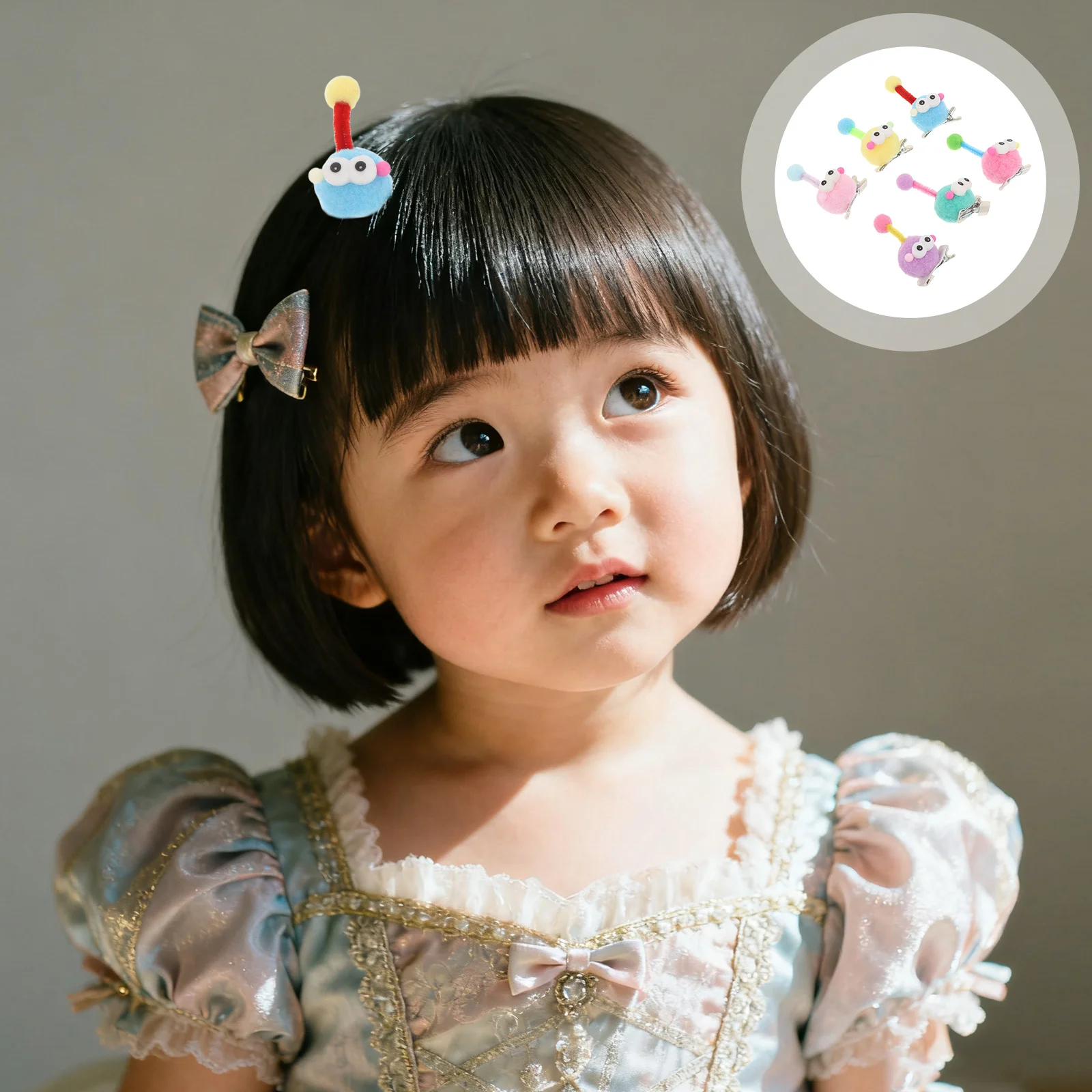 

12Pcs Mini Hair Clips for Girls Quirky Eyeball Design Secure Grip Cute Baby Hair Accessories Cute Clips for Girls