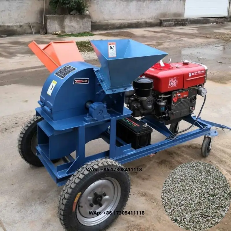 Engine Wood Crusher Machine Straw Shredder for Forestry Machinery Wood Mill