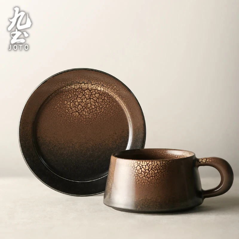 

JOTO Great Gift Idea Crafted from premium ceramic Vintage Home Coffee Cup and Saucer CFR0137
