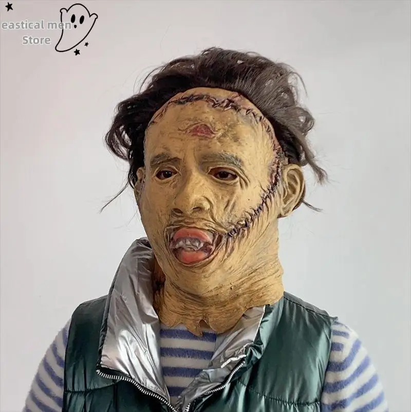 Motosserra massacre leatherface máscara halloween horror cosplay fantasia vestir-se chapelaria festa cosplay máscaras de látex festa de halloween