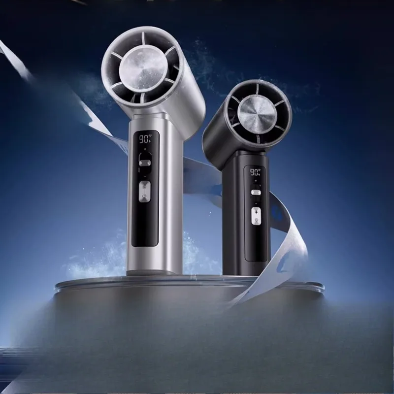 

Super powerful handheld small fan 2025 new violent turbine mini long battery life portable silent charging electric fan cooling
