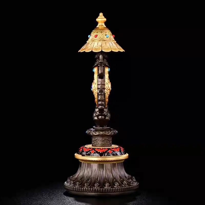 Buddhism High-grade brass worship Buddhist implement HOME family effective protection Nepal's Eight Auspicious Sculpture Ornamen